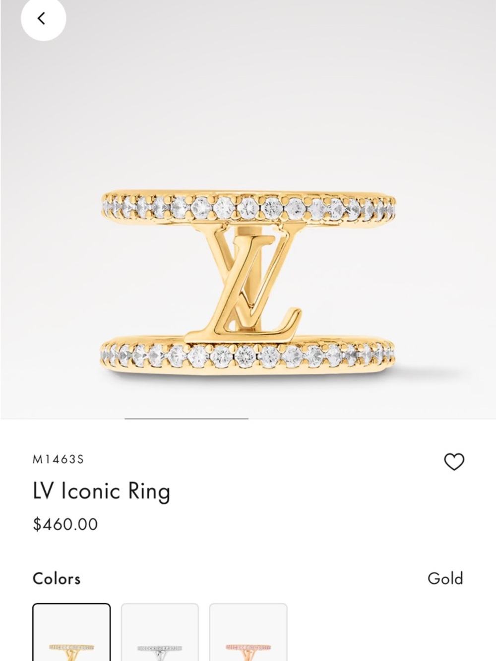 Louis Vuitton iconic ring